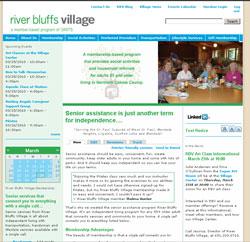 website screen grab blue and green color scheme
